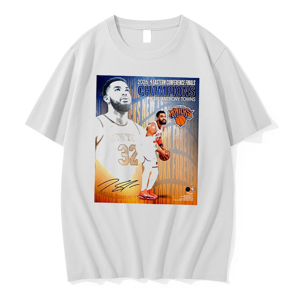 Official Karl Anthony Towns New York Knicks 2026 Nba Eastern Conference Champions Tee T Shirts