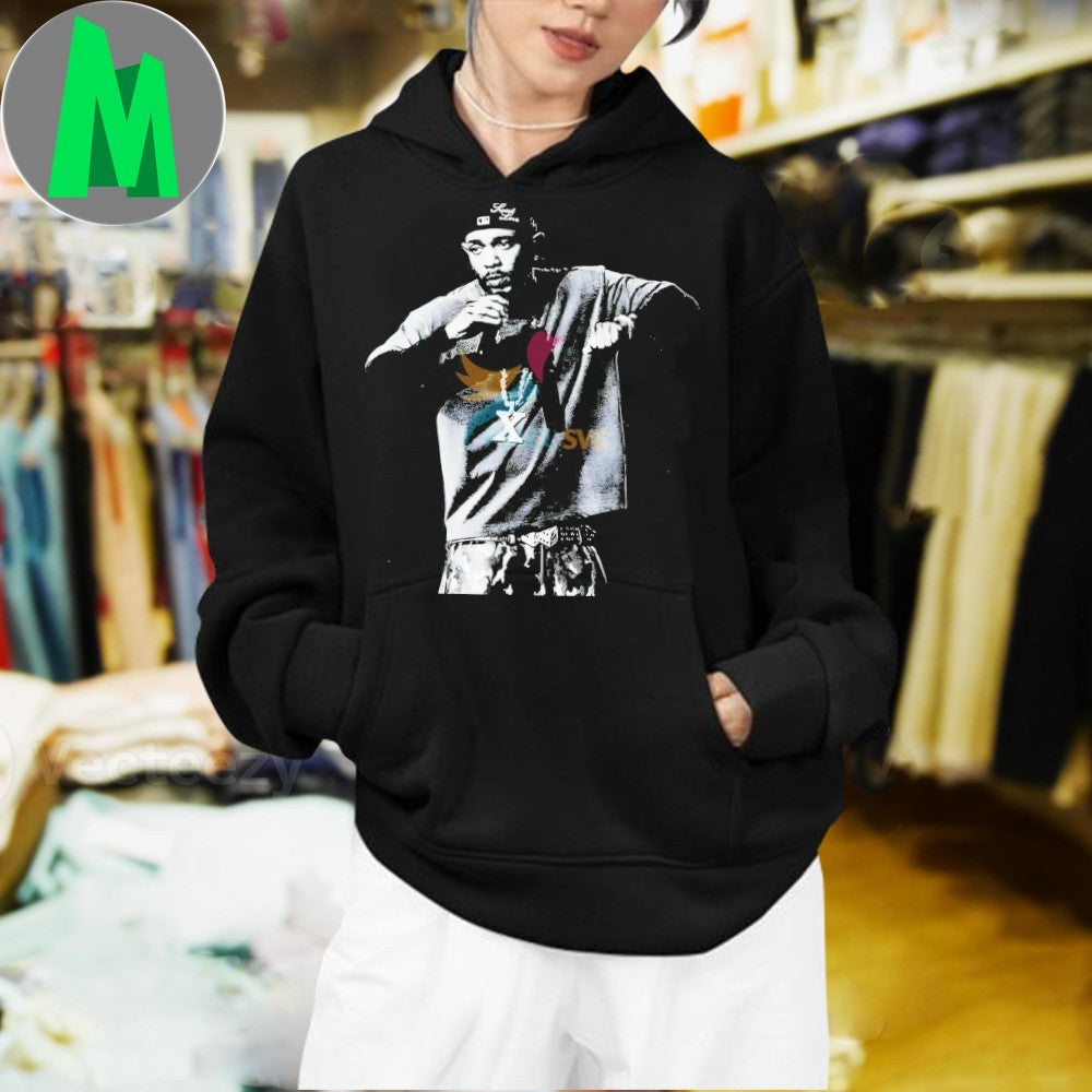 Kendrick Lamar Black And White Rap Pose Concert Style Shirt