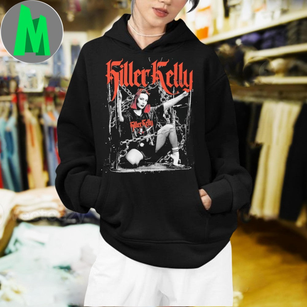 Killer Kelly Chained Wrestler Red Hair Graphic T-Shirt