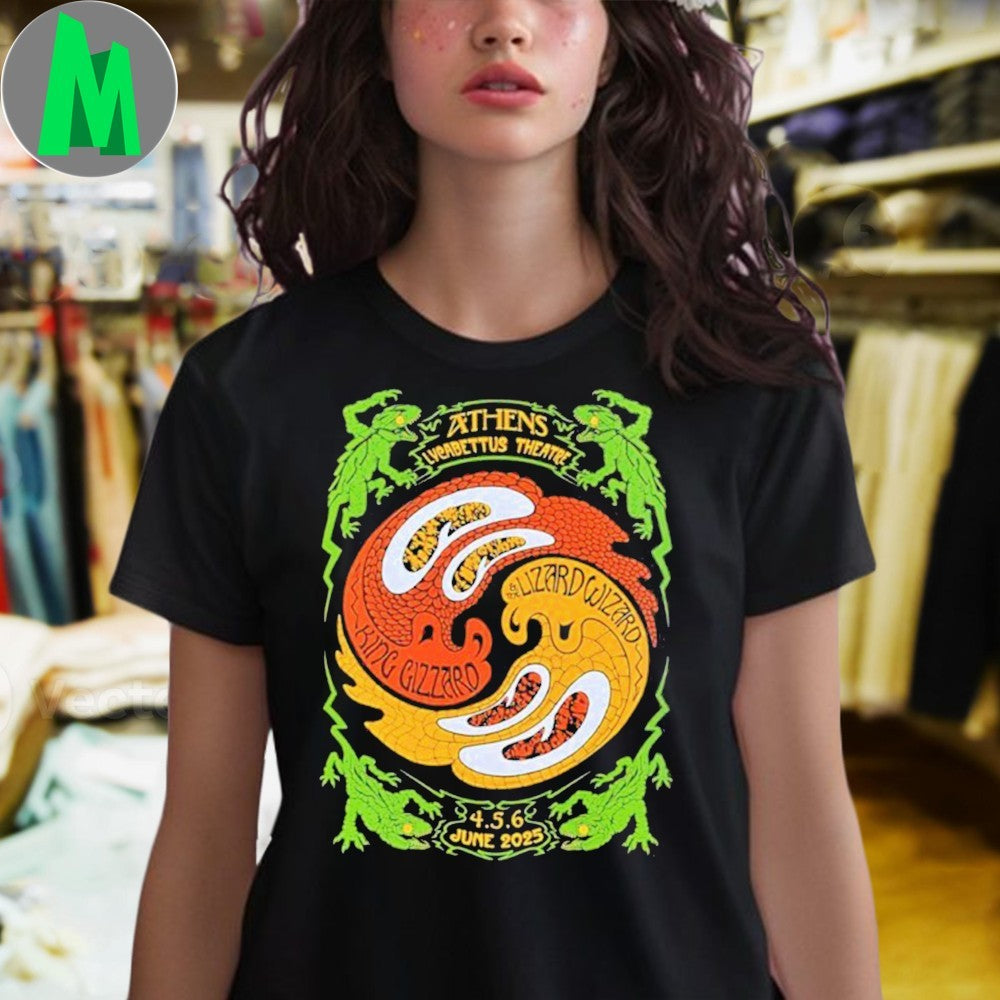 King Gizzard & The Lizard Wizard Athens Greece 2025 Lycabettus Theatre Concert Tour Fan T-Shirt