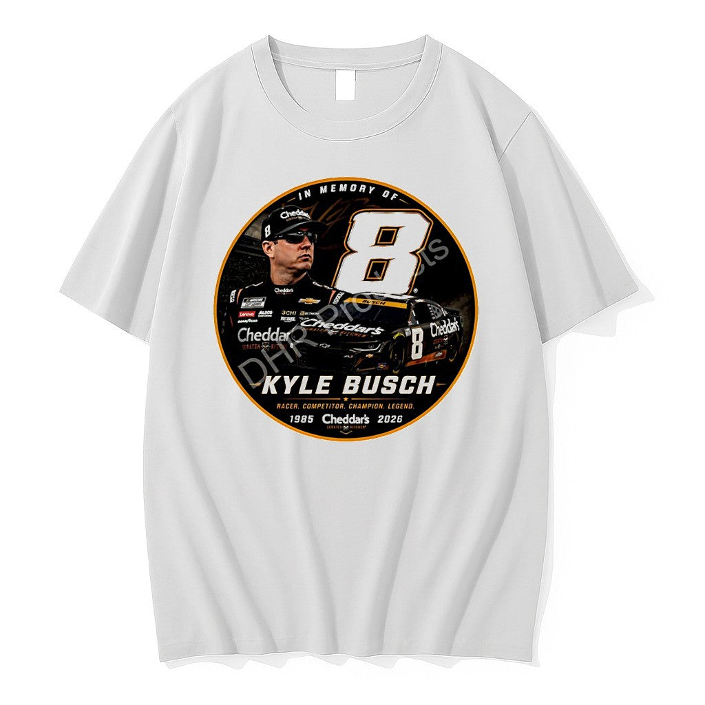 Official Kyle Busch Number 8 Tribute Racer Competitor Champion Legend T Shirts