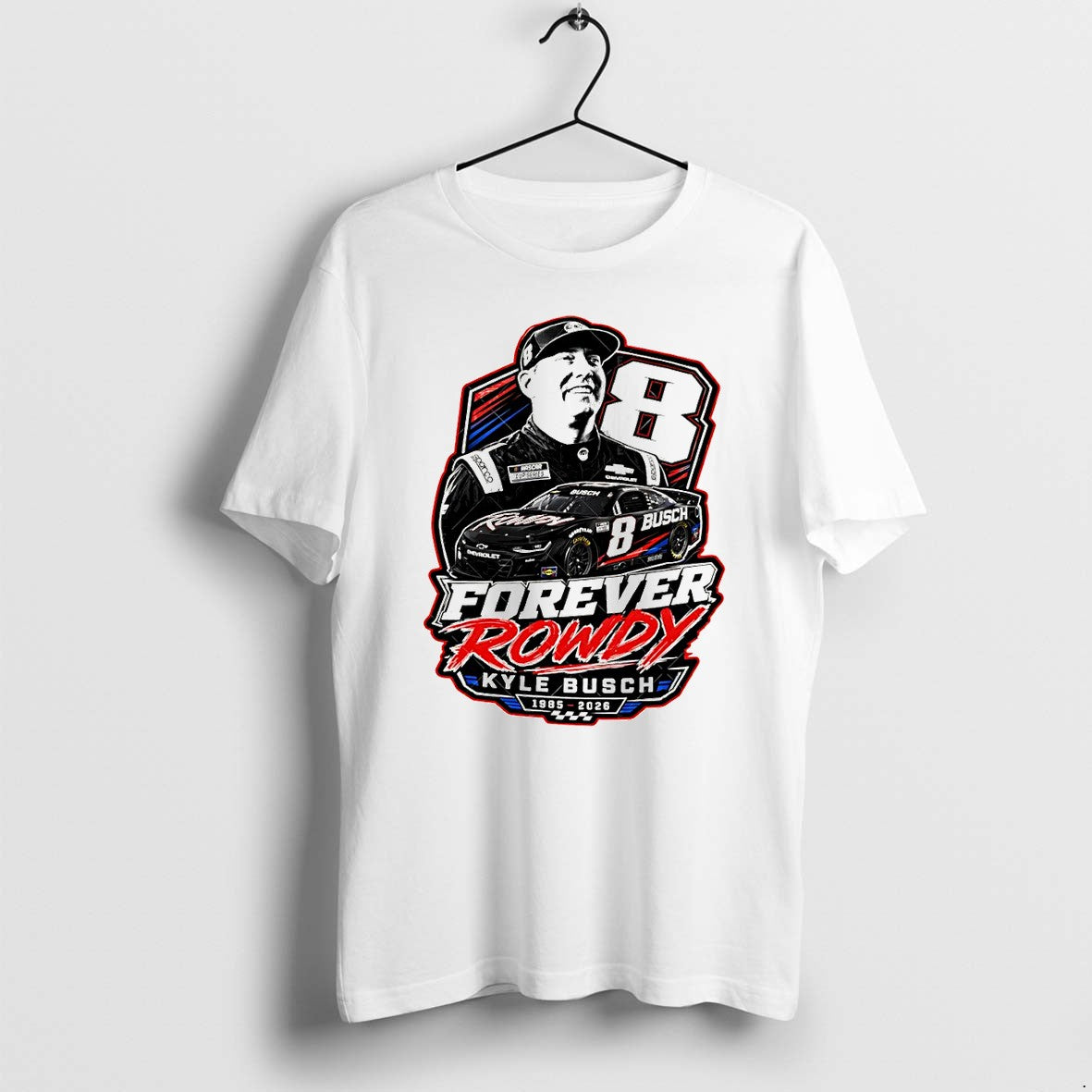 Official Kyle Busch Tribute Racing Memorial Forever Rowdy T Shirts Jpg