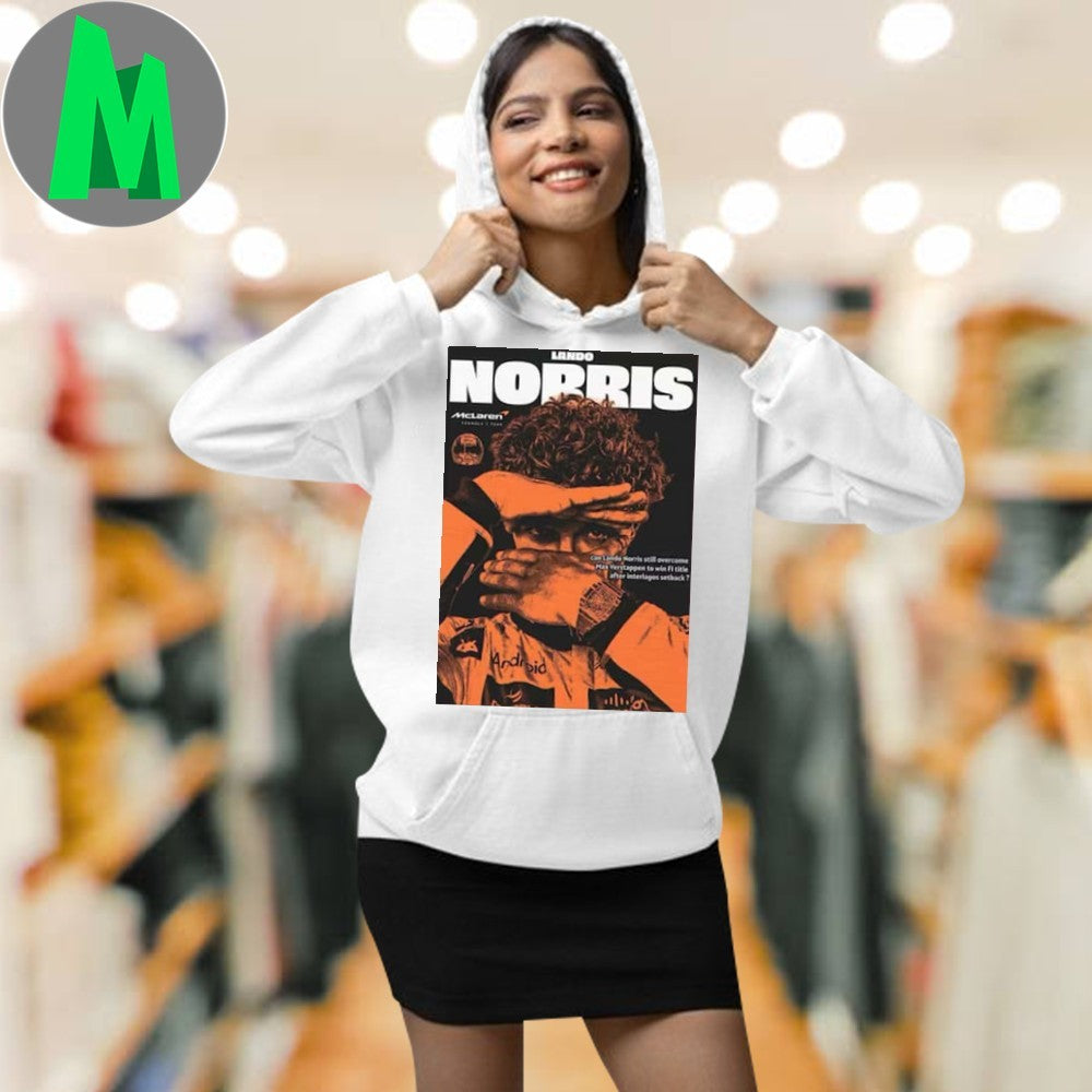 Lando Norris F1 Tribute Magazine Cover Graphic T-Shirt