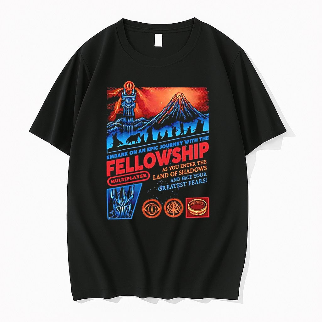 Official Lord Of The Rings Fellowship Multiplayer Journey Mount Doom T Shirts