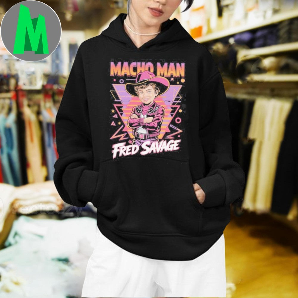 Macho Man Fred Savage Graphic T-Shirt 80s Vibe Actor Fan Apparel Retro Tee