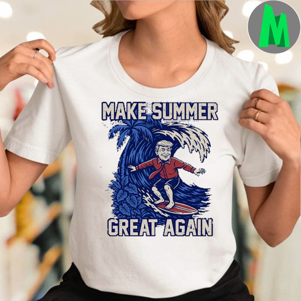 Make Summer Great Again Donald Trump Surfing Shirt