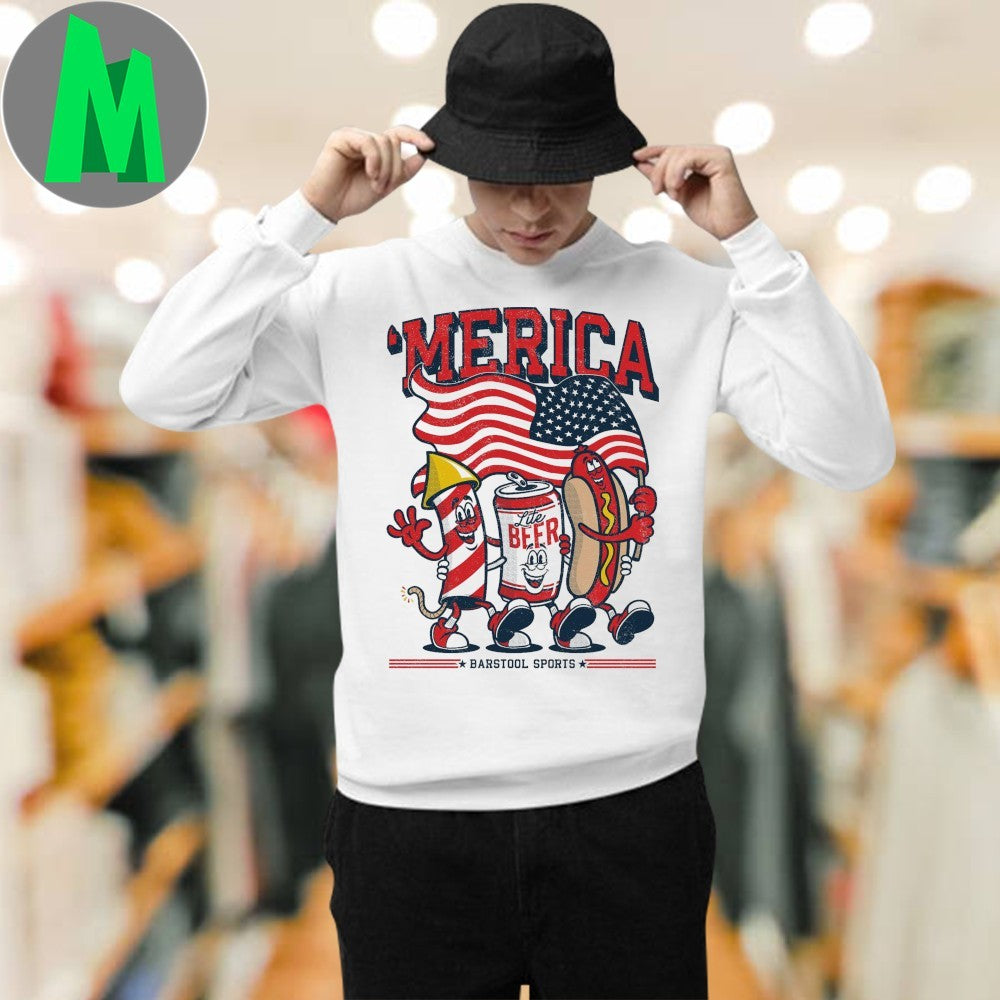 ‘Merica 1776 Barstool Sports Patriotic Pocket T-Shirt