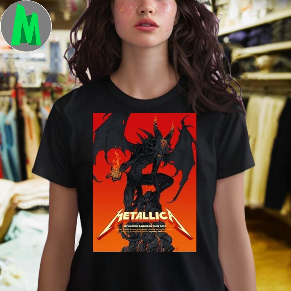 Metallica Santa Clara CA 2025 Levi’s Stadium June 20th M72 North American Tour Shirt