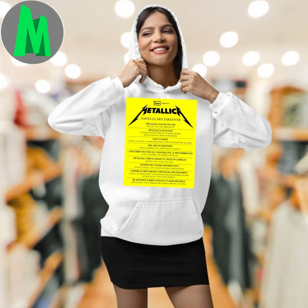 Metallica Santa Clara Takeover Event Schedule Poster Shirt