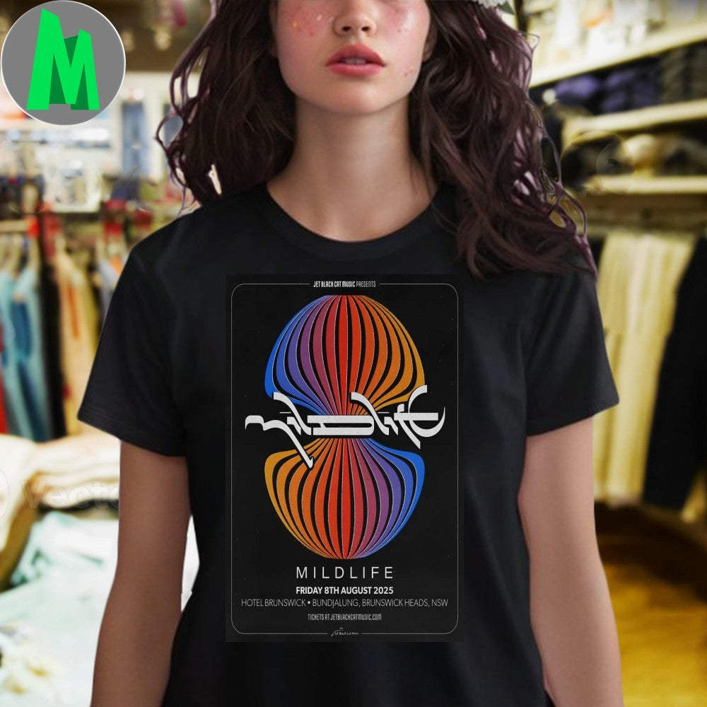 Mildlife Hotel Brunswick Bundjalung August 8 2025 Concert Poster T-Shirt