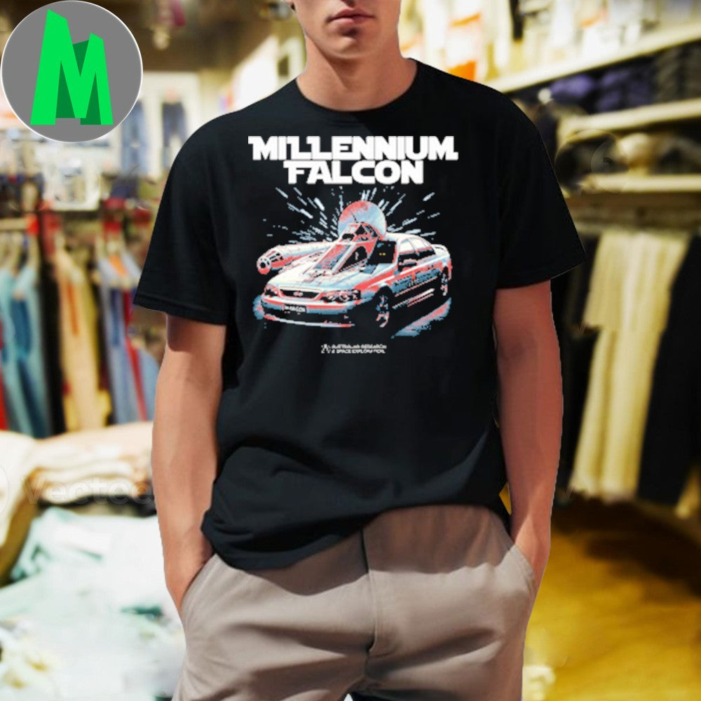 Millennium Falcon Car Mashup Ladies T-Shirt