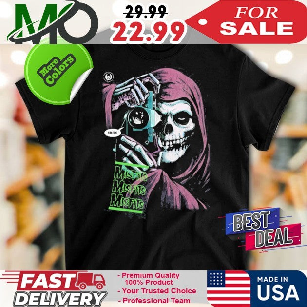 Misfits The Killing Fiend Grim Reaper Skull Graphic Punk Rock Band Unisex T-Shirt
