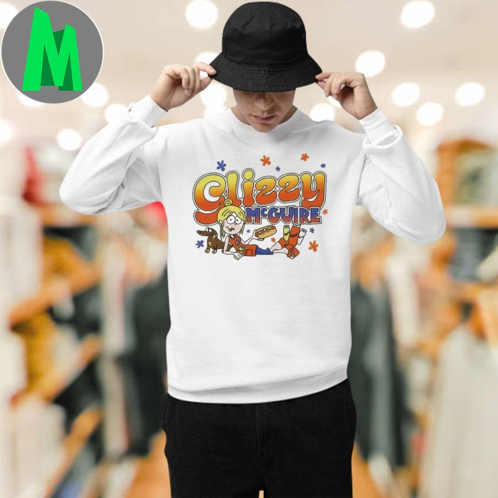 Molly Baz Glizzy McGuire Hot Dog Cartoon T-Shirt