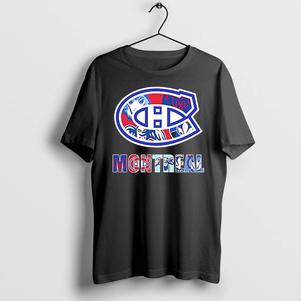Official Montreal Sports Teams Collage Canadiens Wordmark T Shirts Jpg