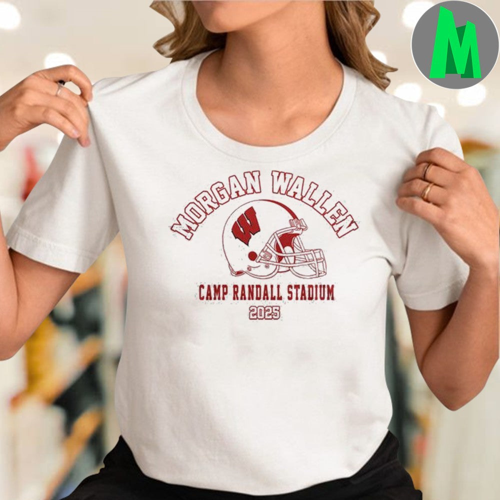 Morgan Wallen x Wisconsin Badgers Camp Randall Stadium 2025 Tour T-Shirt