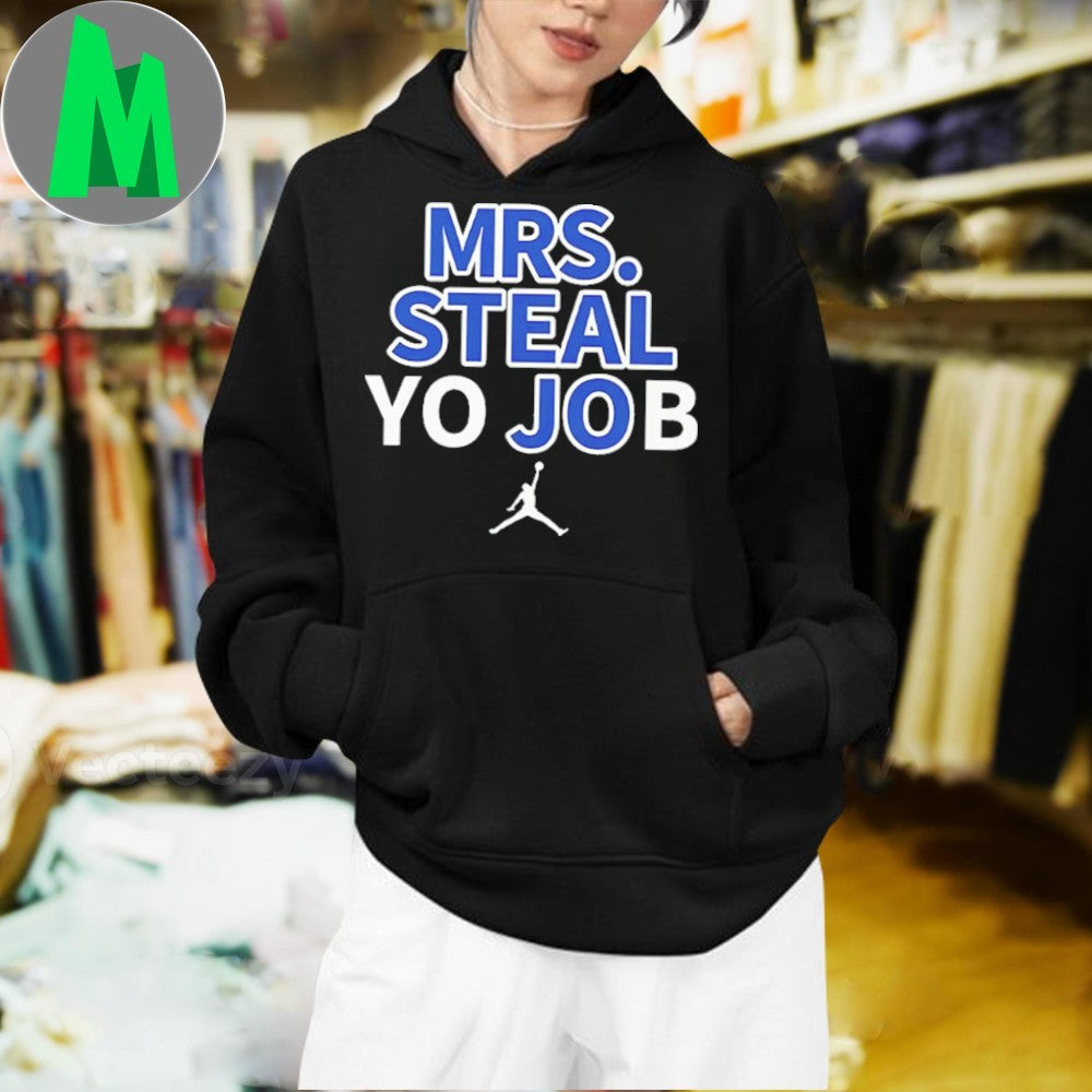 Mrs. Steal Yo Job Basketball Graphic T-Shirt