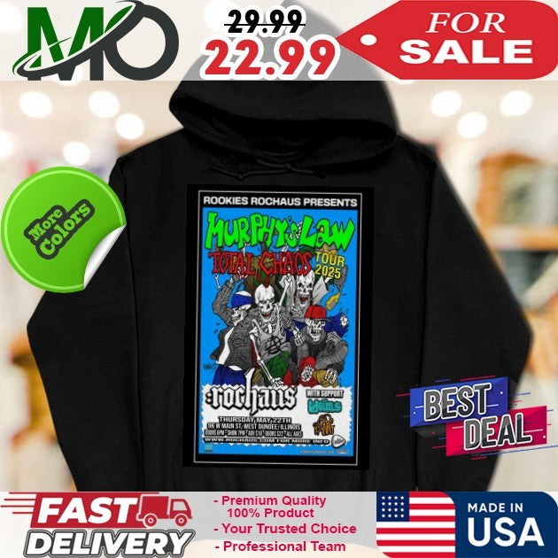 Murphy’s Law and Total Chaos 2025 Tour Poster Graphic T-Shirt
