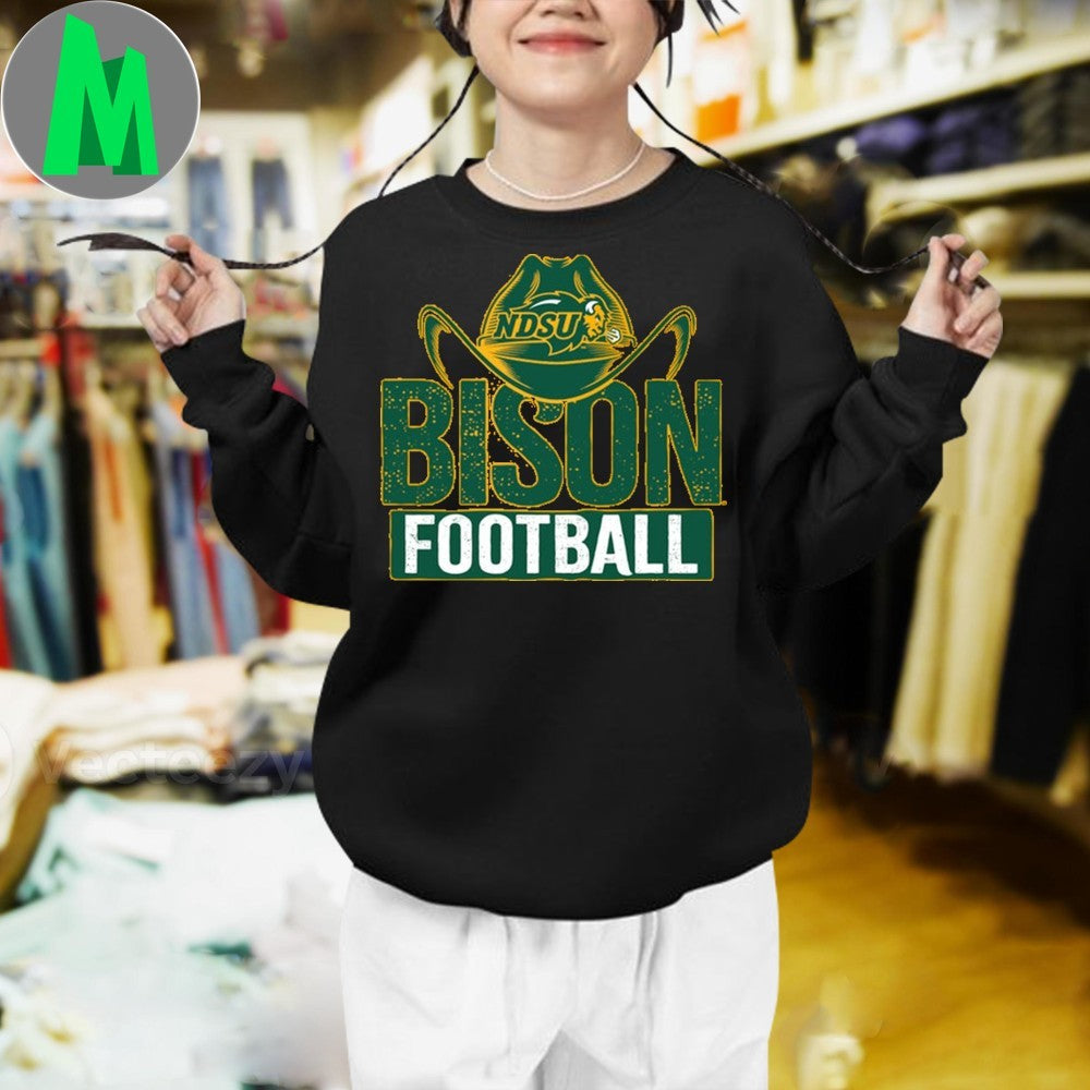 NDSU Bison Football Cowboy Hat Gold T-Shirt