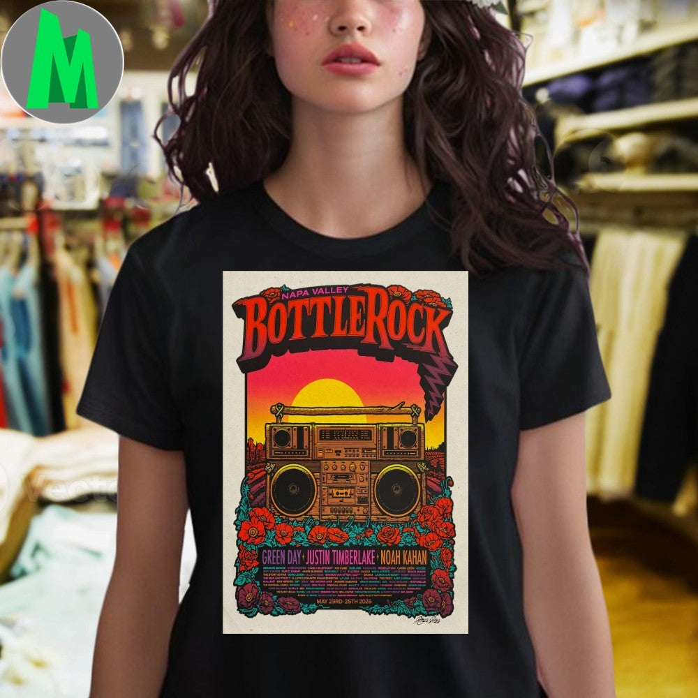 Napa Valley BottleRock Festival 2025 Poster Shirt