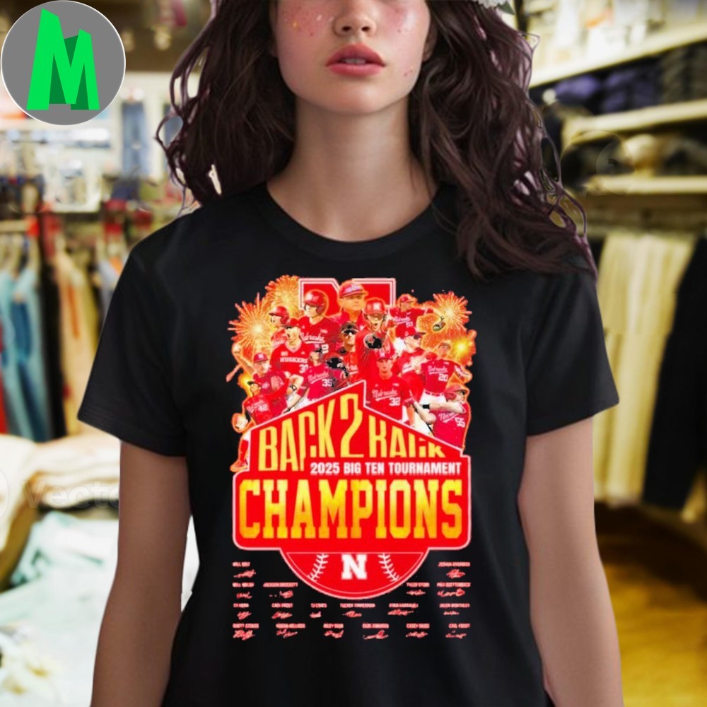 Nebraska Cornhuskers 2025 Big Ten Tournament Champions T-Shirt College Sports Fan Apparel
