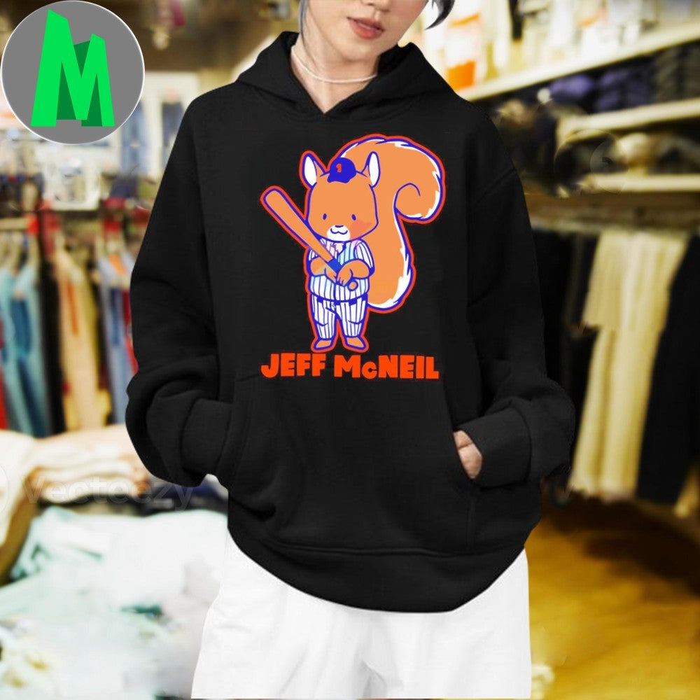 New York Mets Jeff Mcneil Squirrel Baseball Cartoon Shirt