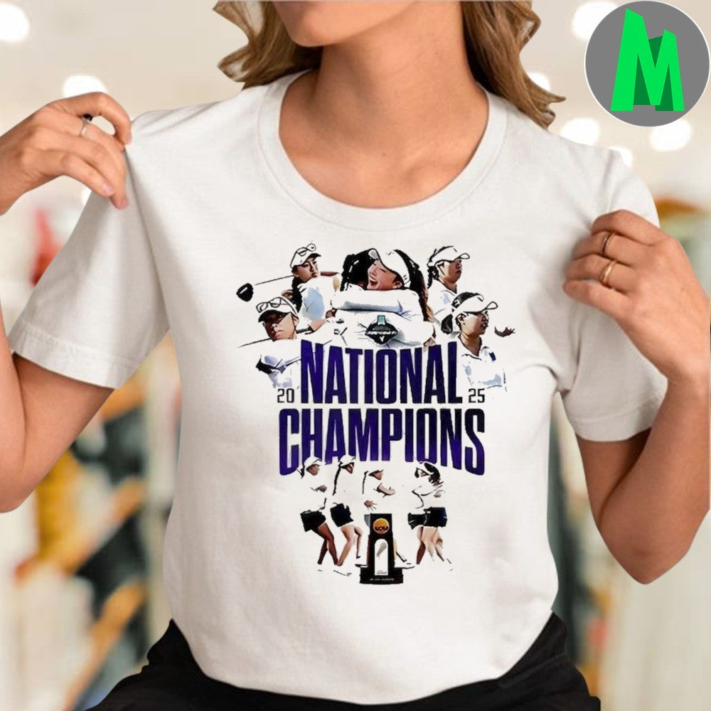 Northwestern Wildcats National Champions 2025 Women’s Golf T-Shirt Logo Fan Tee