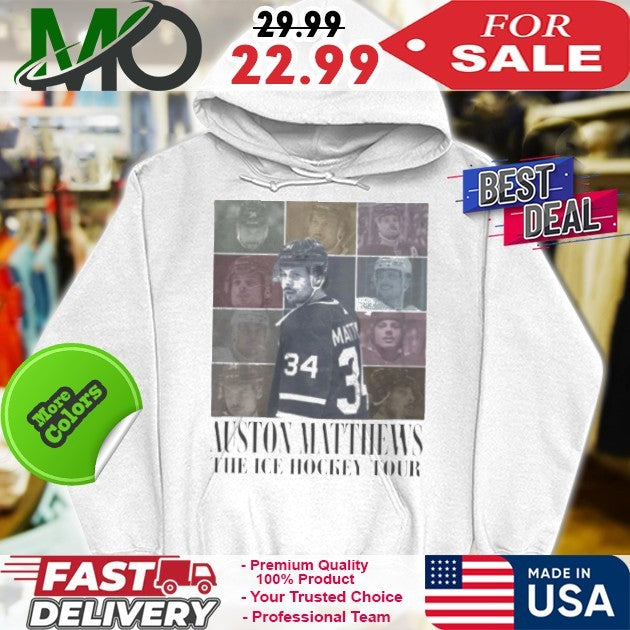 Number 34 Auston Matthews Ice Hockey Tour Shirt