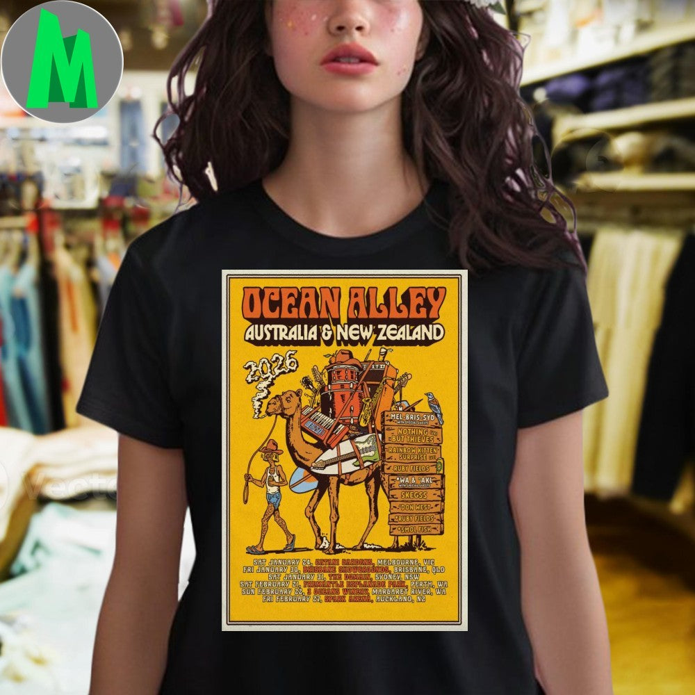 Ocean Alley 2026 Australia New Zealand Tour Poster Shirt