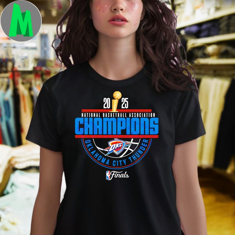 Okc Thunder Basketball 2025 Nba Champions Arch Shirt