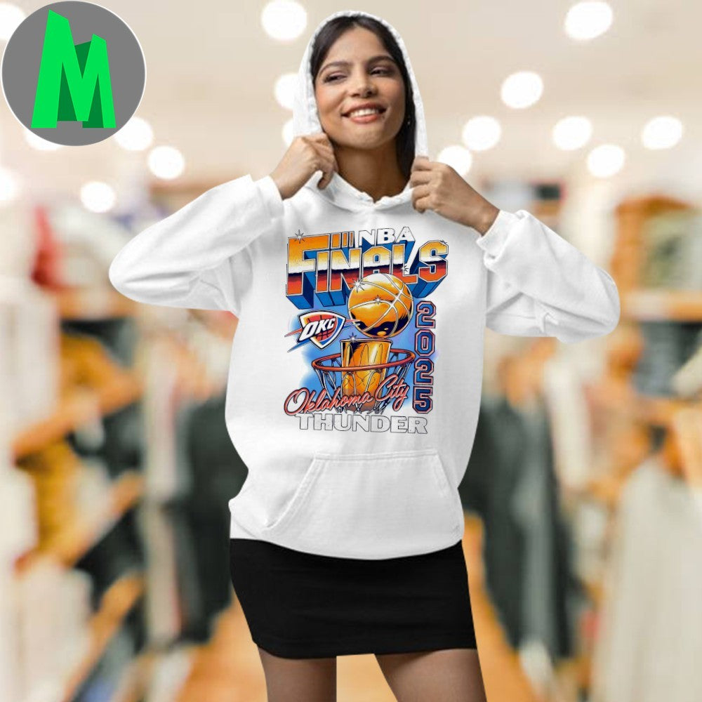 Oklahoma City Thunder 2025 NBA Finals T-Shirt Vintage Graphic Trophy Hoop Basketball Fan Apparel