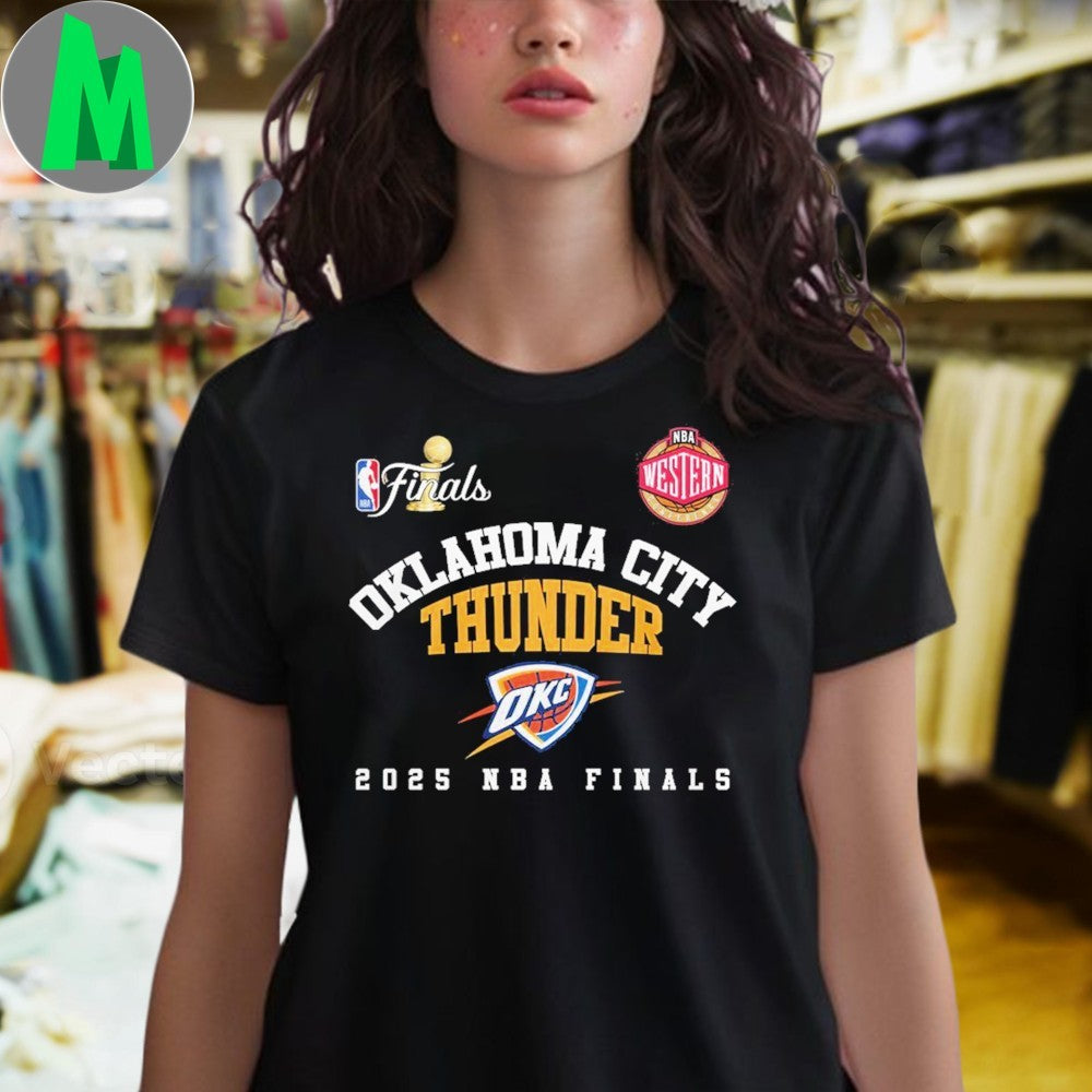 Oklahoma City Thunder 2025 NBA Finals T-Shirt Western Conference Champions Basketball Fan Apparel Victory Tee