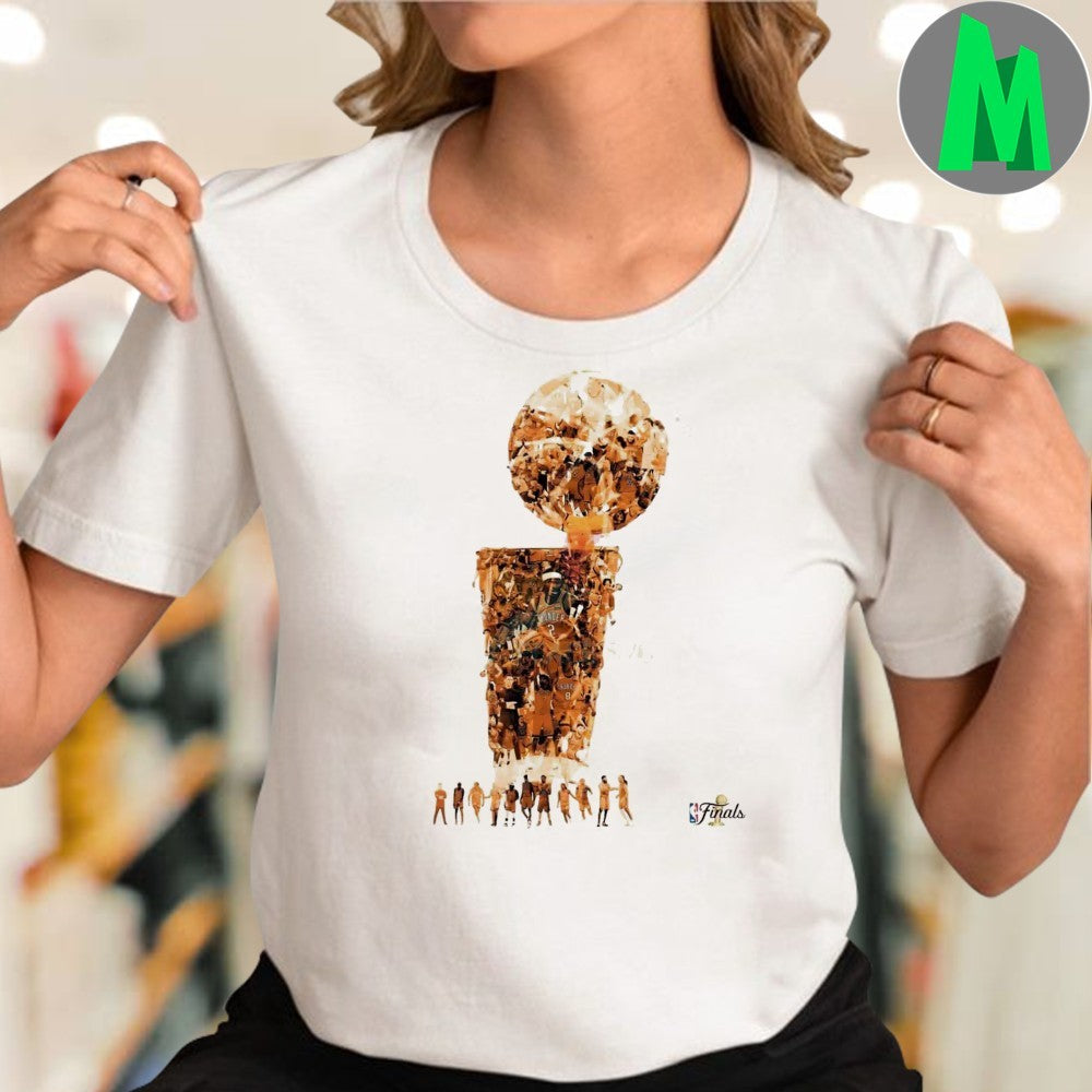 Oklahoma City Thunder 2025 Nba Champions Trophy Silhouette Collage Shirt
