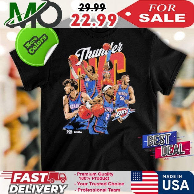 Oklahoma City Thunder OKC Starting 5 NBA 2025 Basketball Fan T-Shirt