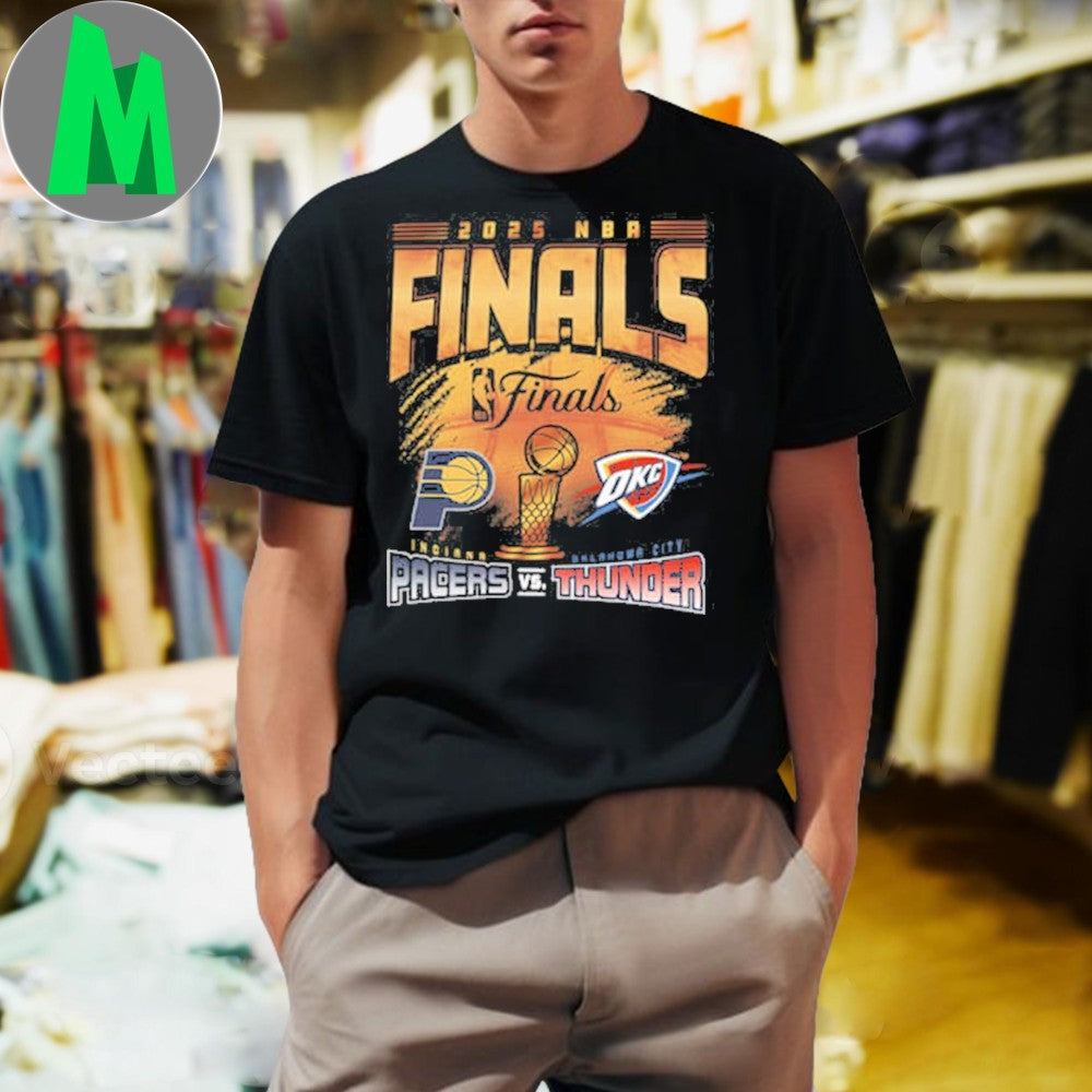 Oklahoma City Thunder vs Indiana Pacers 2025 NBA Finals Matchup T-Shirt Basketball Fan Apparel