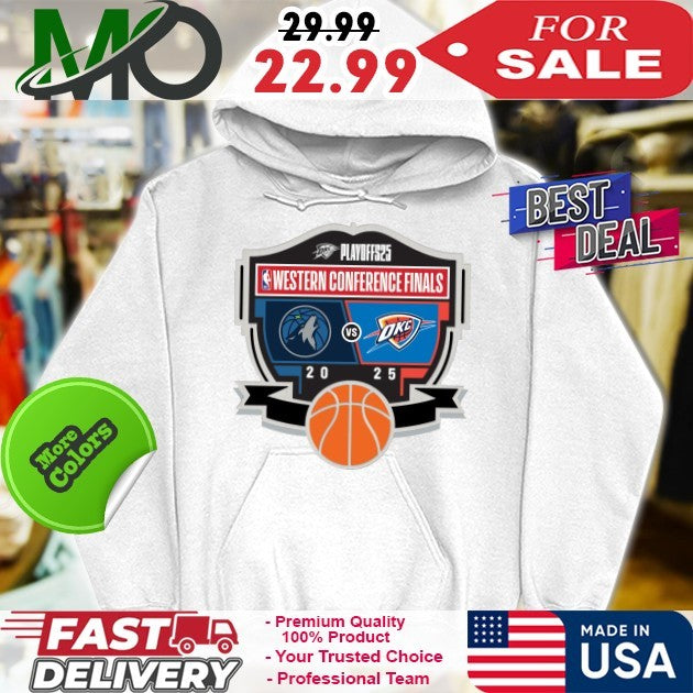 Oklahoma city thunder 2025 western conference finals shirt
