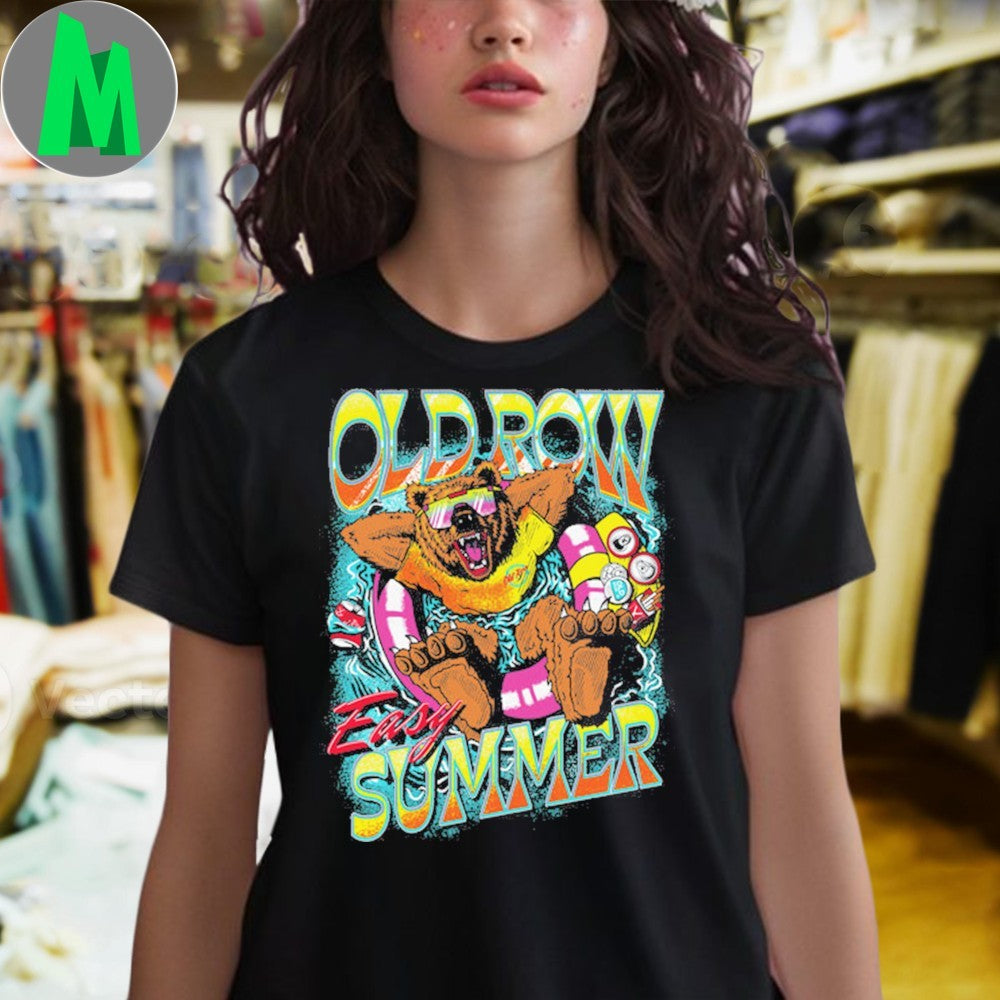 Old Row Black Easy Summer Bear Shirt