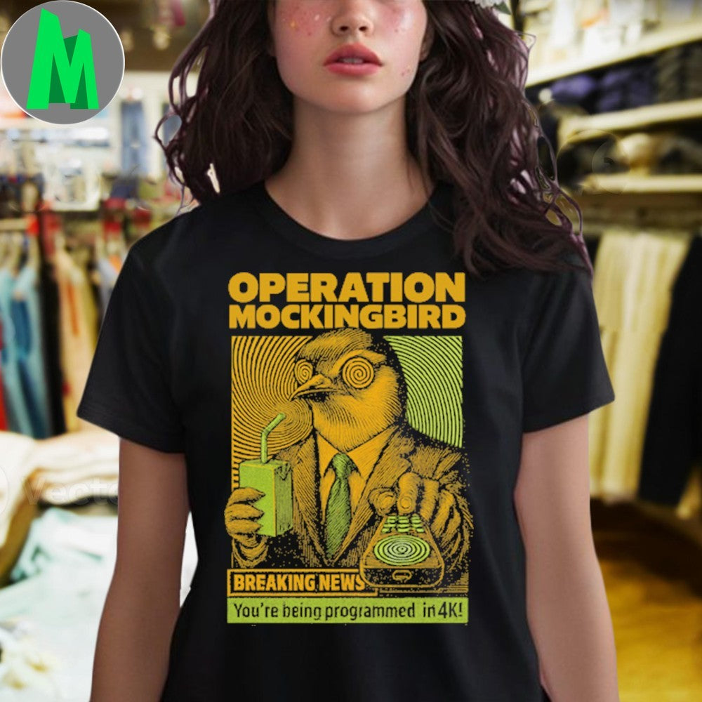Operation Mockingbird Conspiracy Theory Graphic T-Shirt