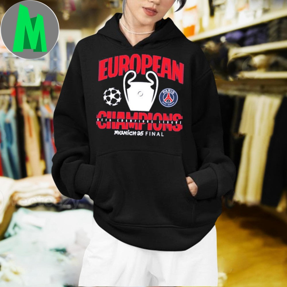 PSG European Champions League Munich 2025 Final Football Soccer Fan T-Shirt