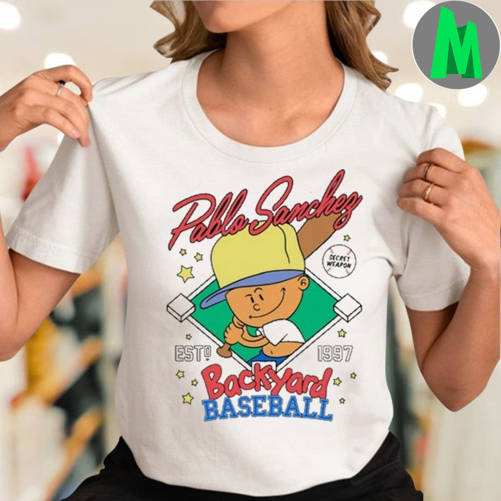 Pablo Sanchez Backyard Baseball Secret Weapon T-Shirt Retro Gaming Character Graphic Tee