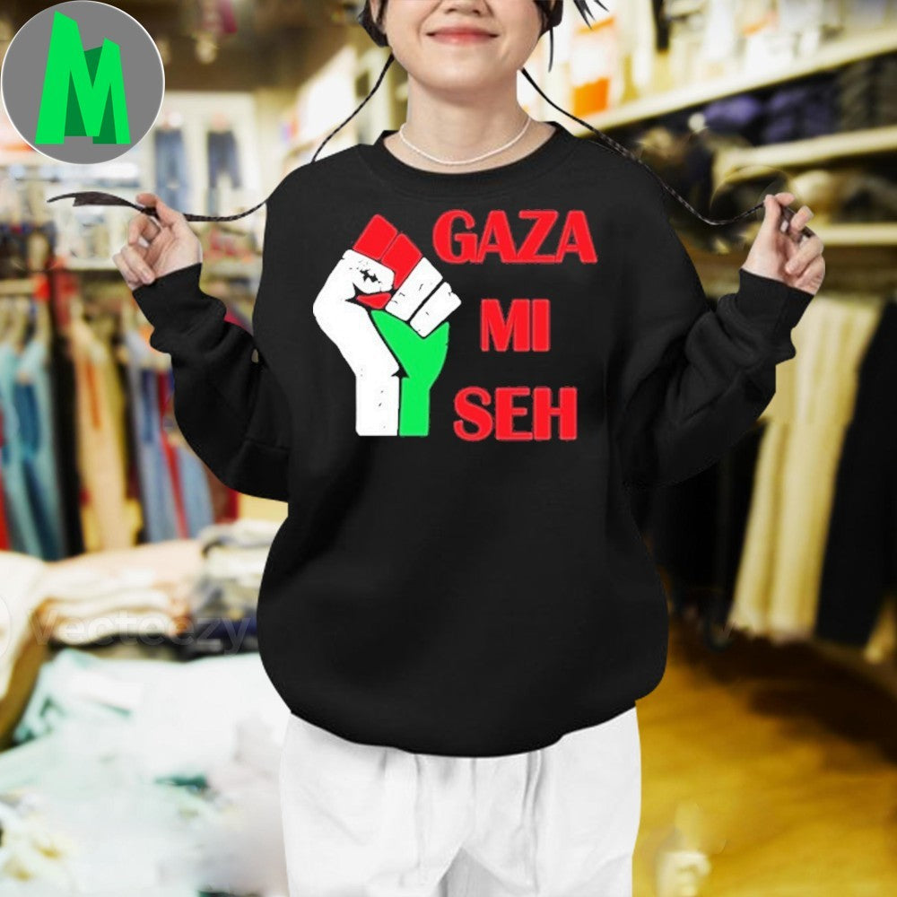 Palestine Gaza Mi Seh Solidarity Graphic T-Shirt – Human Rights and Activism Apparel