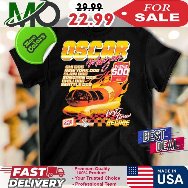 Paradise Of Flowers Oscar Mayer Weenie 500 Retro Cartoon Graphic T-Shirt