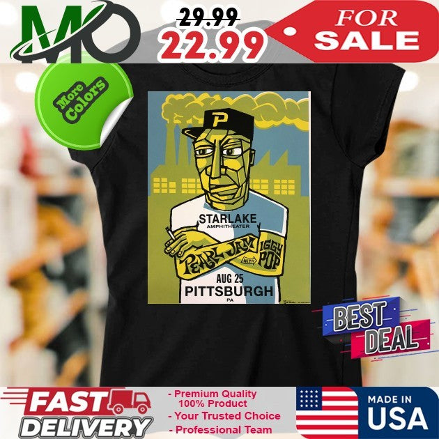 Pearl Jam Burgettstown Star Lake Amphitheater Aug 25 Pittsburgh Pa Shirt