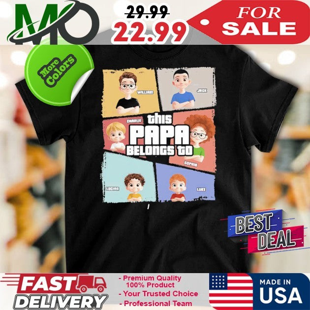 Personalized This Grandpa Belongs To Family Shirt