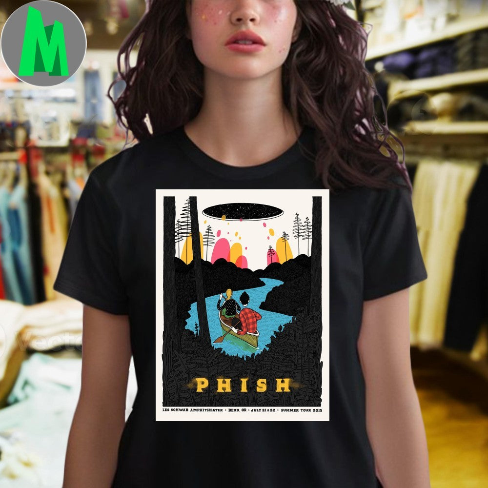 Phish Bend Les Schwab Amphitheater 2015 Summer Tour Concert T-Shirt