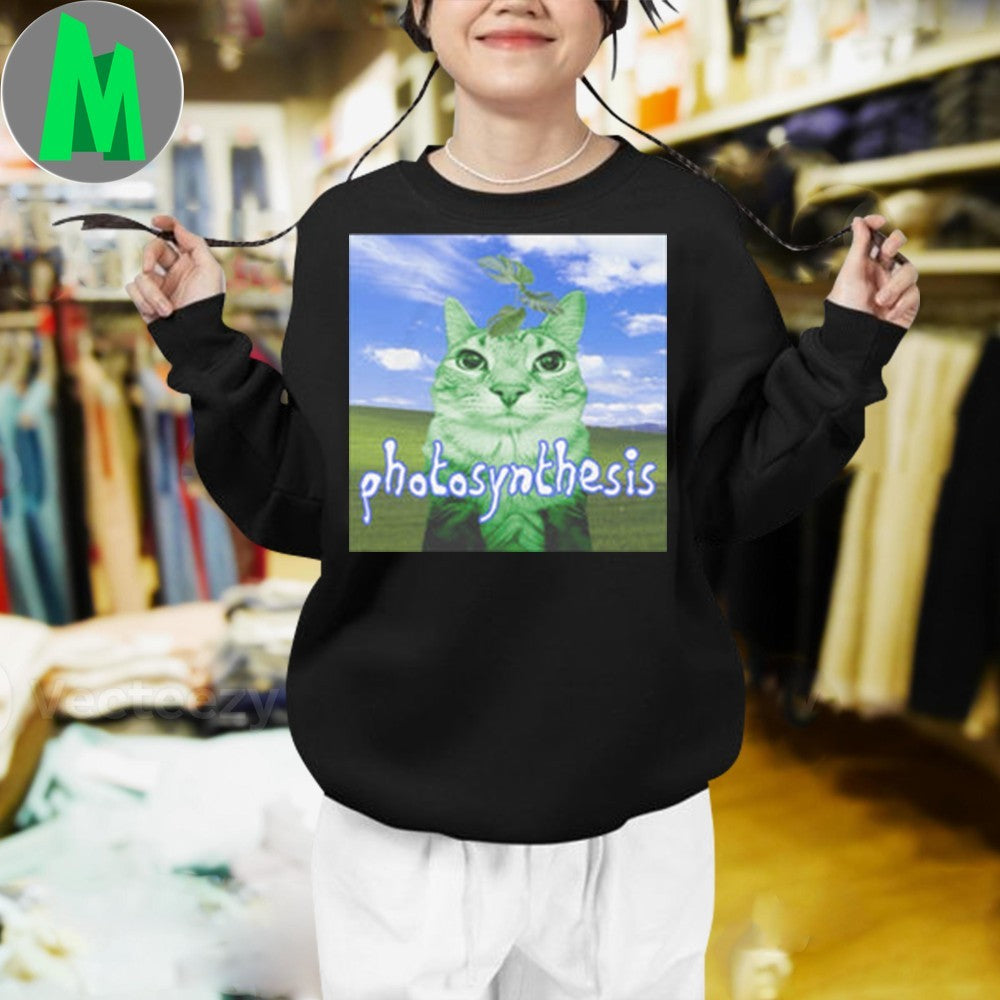 Photosynthesis Green Cat Mantis Meme Cringe T-Shirt