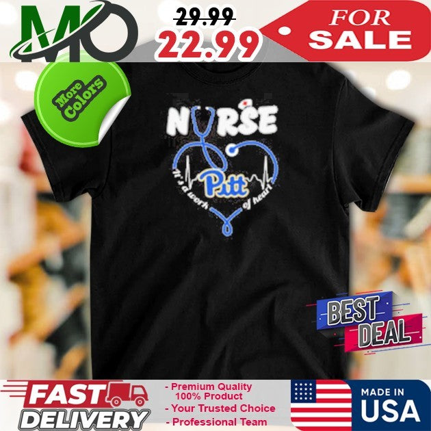 Pittsburgh Panthers Nurse It’s A Work Of Heart Heart Rate Map Headphones Fan Appreciation Shirt