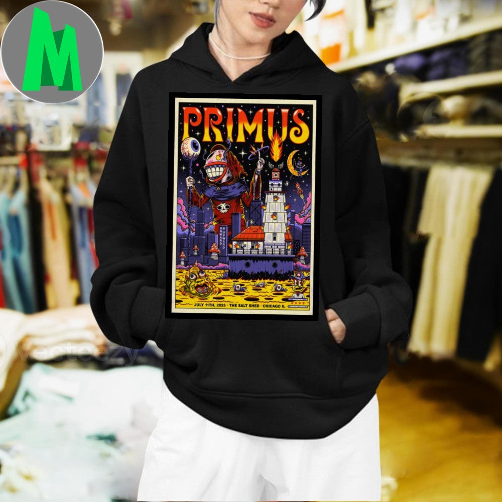 Poster The Salt Shed. Chicago, IL July 11, 2025 Primus Shirt