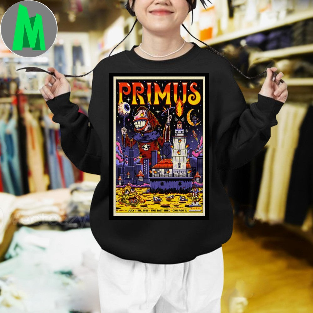 Poster The Salt Shed. Chicago, IL July 11, 2025 Primus Shirt
