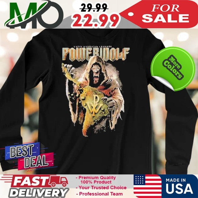Powerwolf Latin American Crusade 2025 Tour Shirt