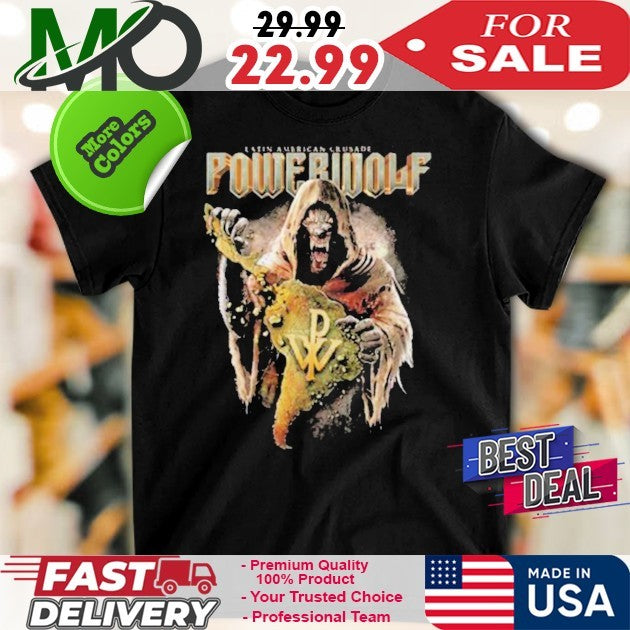 Powerwolf Latin American Crusade 2025 Tour Shirt